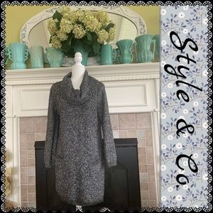 Style & Co. cowl neck long sweater, size L